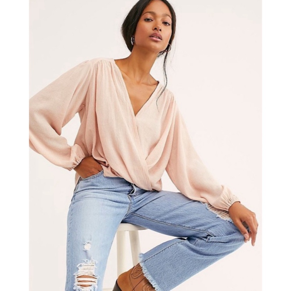 Free People Check On It Wrap Top